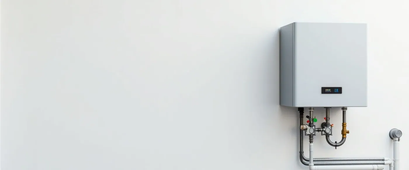 Chauffe-eau électrique moderne dans un local technique avec affichage thermostat au Luxembourg